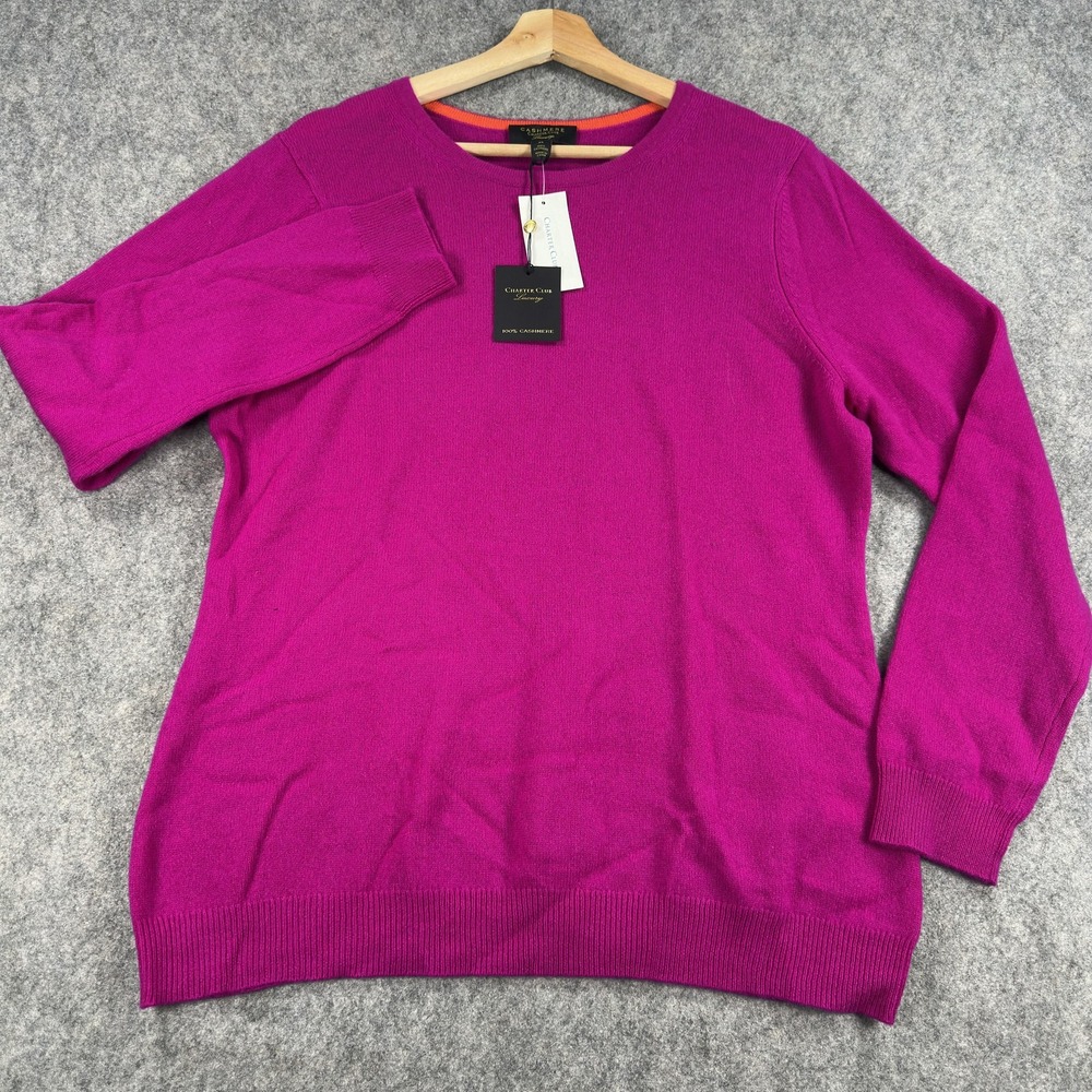 Charter Club Cashmere Sweater Womens XL Pink 100% Crewneck Pullover Knit Luxury - Picture 2 of 11